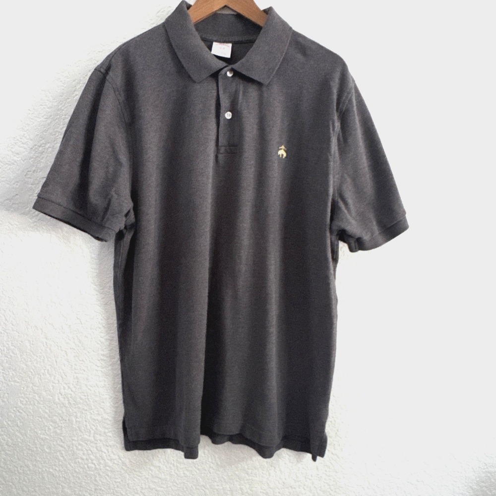 Brooks Brothers Performance Polo Original Fit Short Sleeve Gray Men's Size XL - Picture 2 of 8